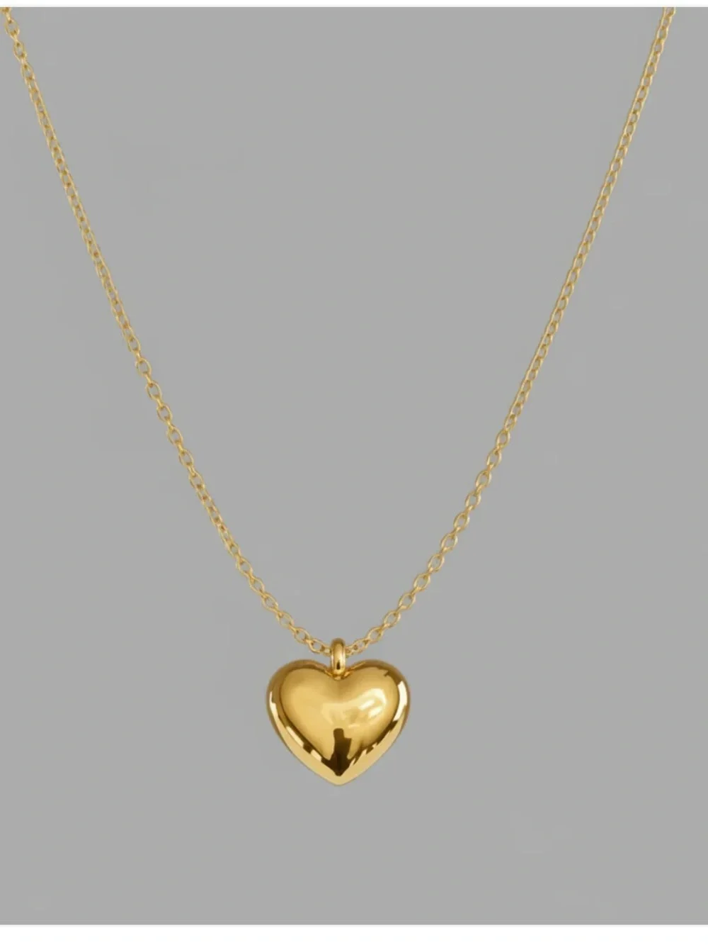 18K Gold Dipped Bubble Helium Heart Pendant Necklace - “Good Heart”
